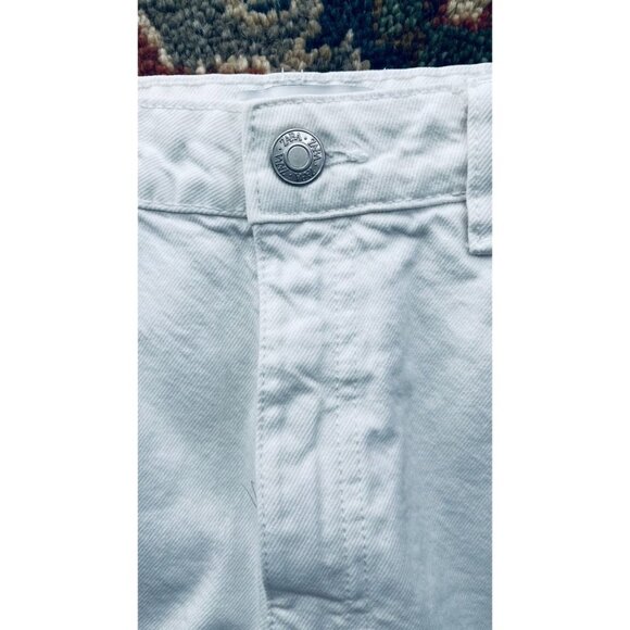 ZARA Mid-Rise Jeans  White SZ 10 Full Length Straight - Picture 4 of 11
